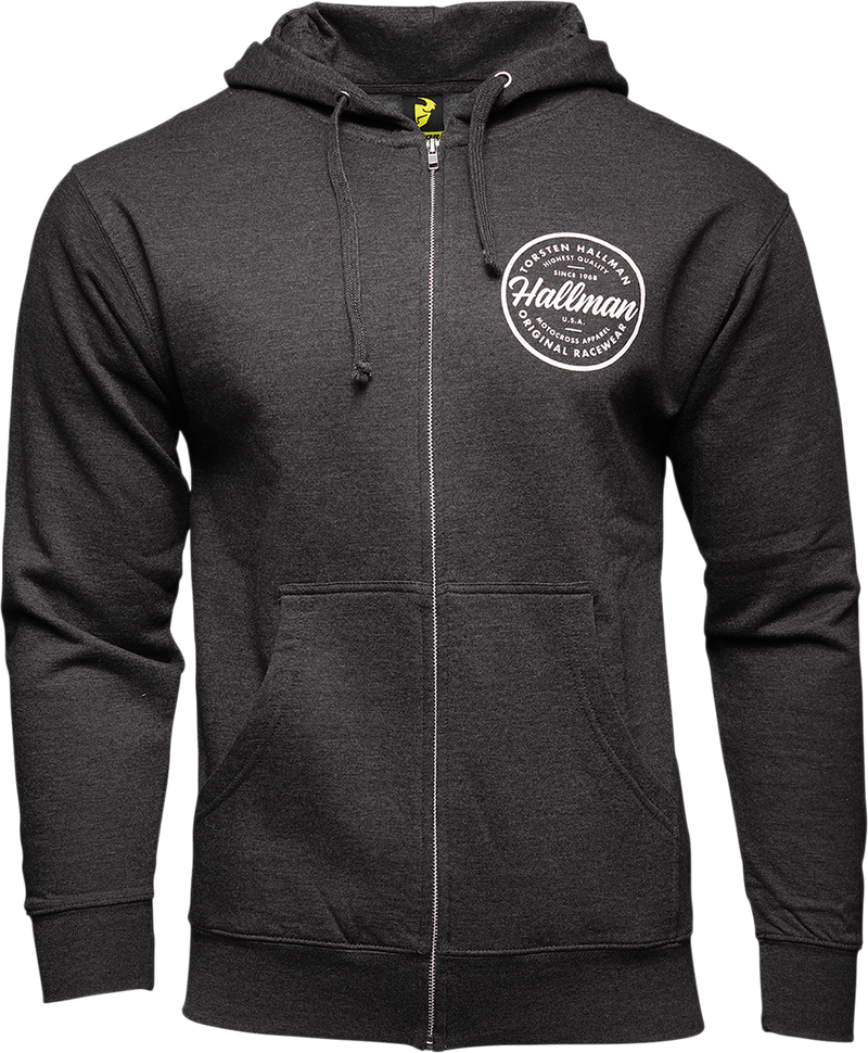 Thor Hoody MX Hallman XL Traditions Zip Up Charcoal