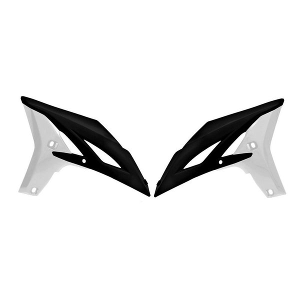 Rtech Radiator Shrouds Yz250F 10-13 Wr450F 12-15 Black White