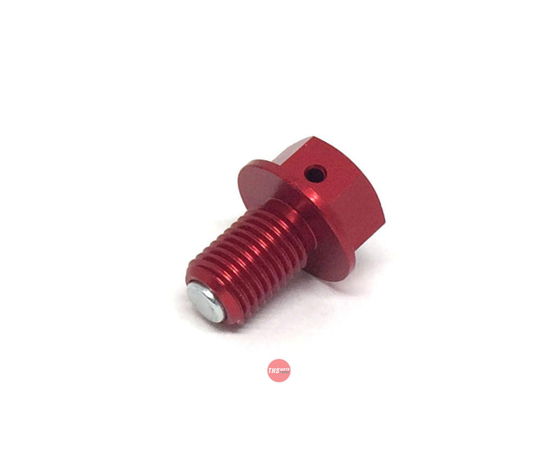 Zeta Magnetic Drain Bolt M10X15-P1.25 Red ZE581223