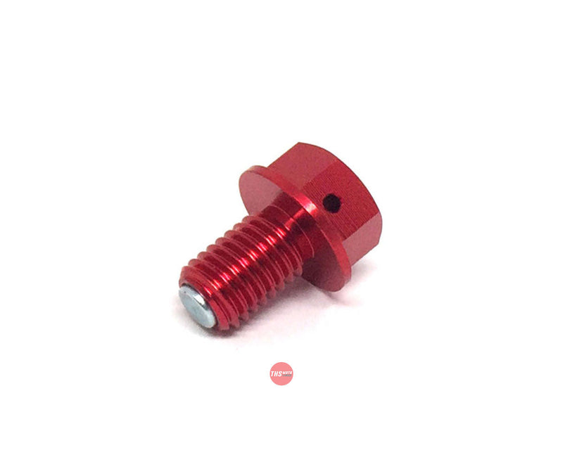 Zeta Magnetic Drain Bolt M10X15-P1.5 Red ZE581323