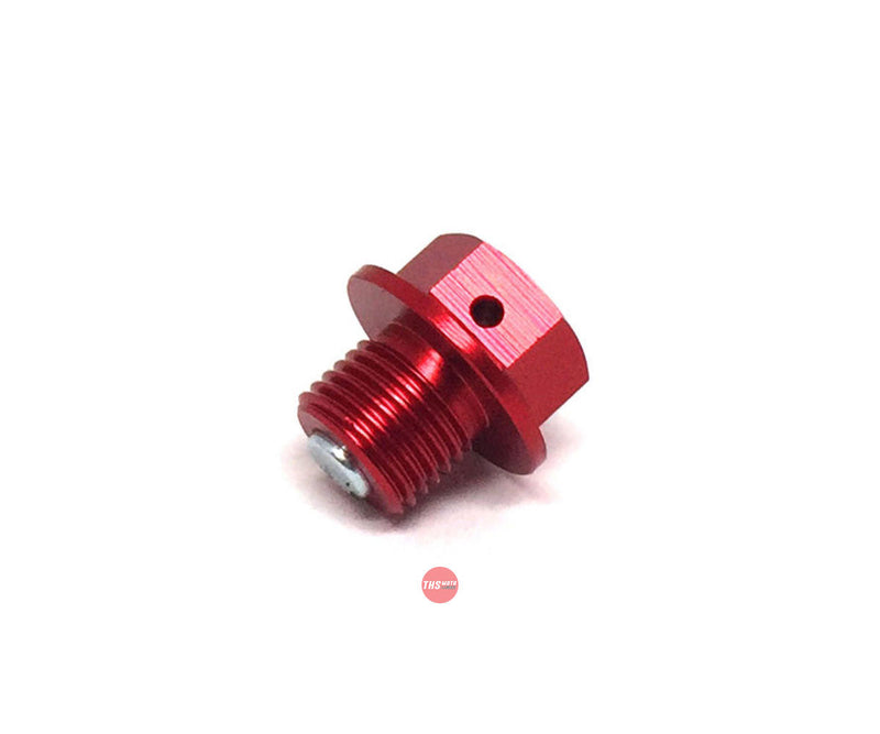 Zeta Magnetic Drain Bolt M12X10-P1.25 Red ZE581413