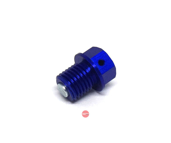 Zeta Magnetic Drain Bolt M12X12-P1.5 Blue ZE581512