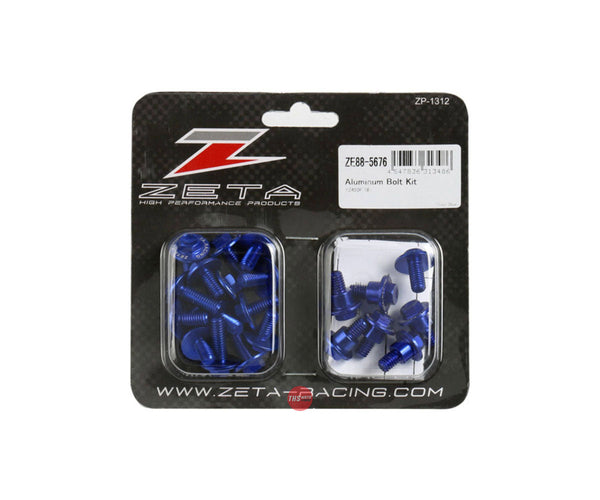 Zeta Aluminum Bolt Set Plastics YZ450F '18- 21PCS Blue ZE885676