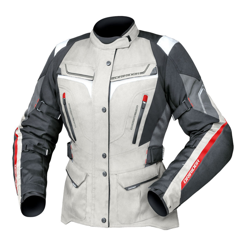 Dririder DRIRIDER APEX 5 JACKET GREY WHITE BLACK Size Womens XS