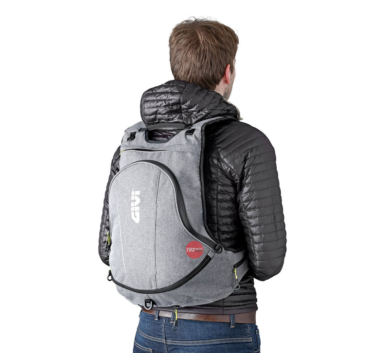 Givi Backpack 22LT Expandable With Helmet Holder Grey -  EA104GR