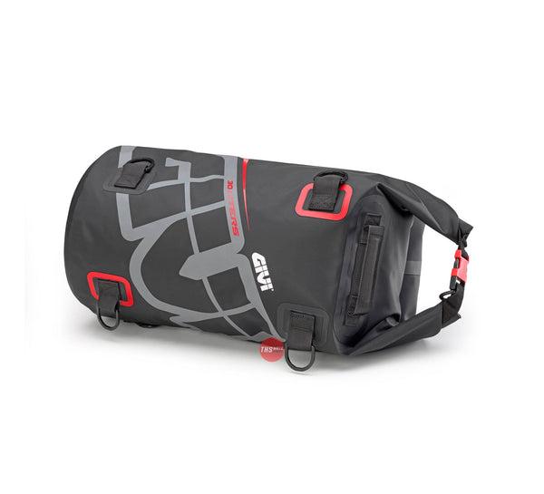 Givi Cylindrical Bag Roll Top Waterproof 30LT Grey/red EA114GR