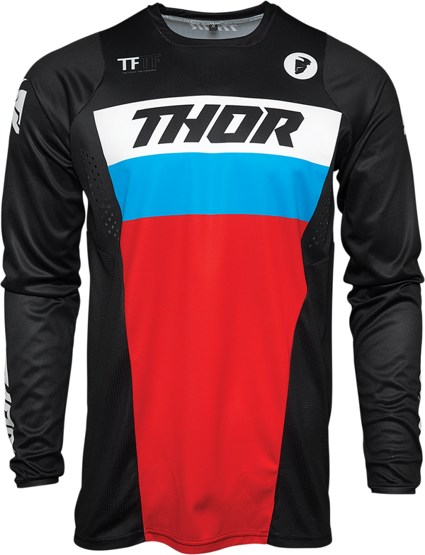 Thor Jersey Mx Pulse Racer L S21 Black Red Blue Large