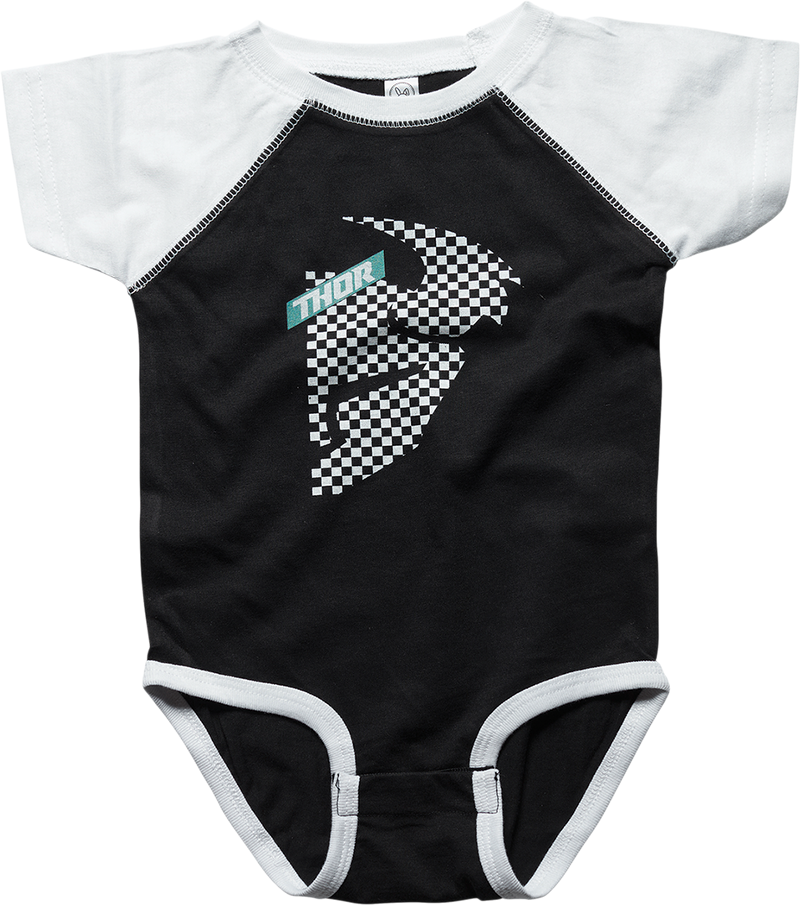 Thor Onesie MX 12-18 months Supermini Infant Head checked Black White