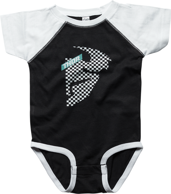 Thor Onesie MX 0-6 months Supermini Head checked Black White