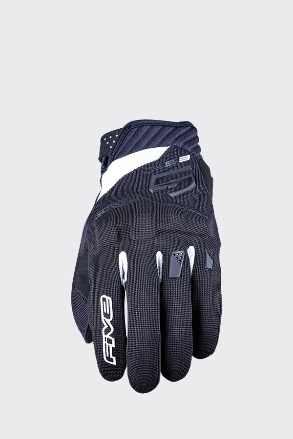 Five RS3 EVO Kids Black / White Road Gloves Size Medium 4