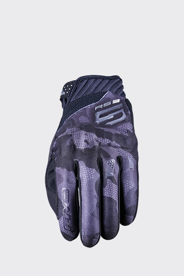 Five RS3 EVO Graphics - Camo Black Road Gloves Size 2XL 12