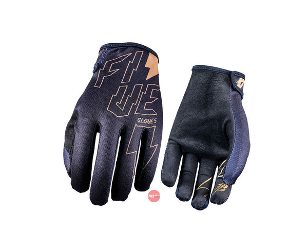 Five Gloves MXF4 Thunderbolt black gold Off Road Moto MX Size Large