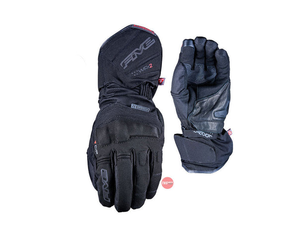 Five WFX2 EVO Waterproof Winter Black Road Gloves Size 3XL