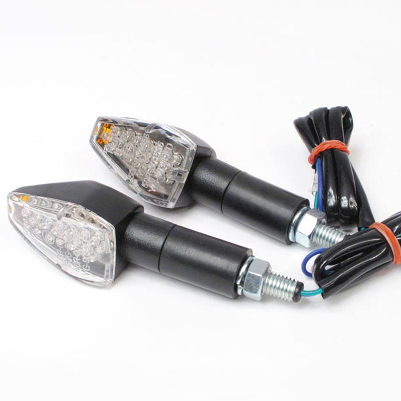 Whites Flasher Uni Led Black Long Stem Pair