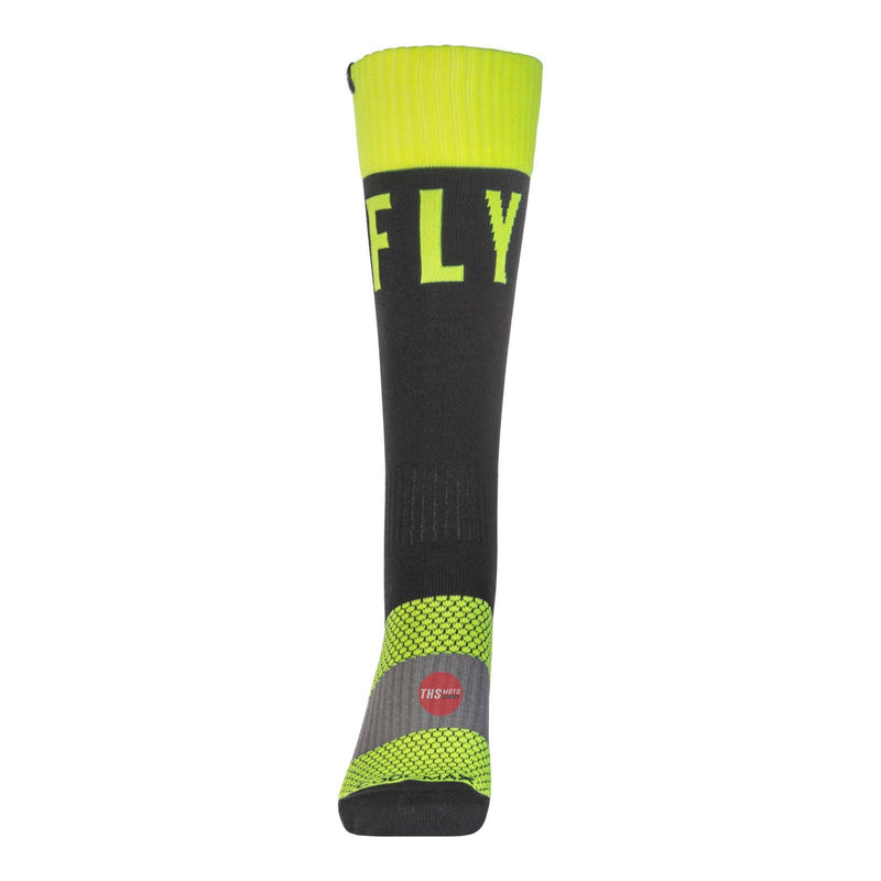 Fly Racing 2022 Mx Pro Sock Thin Hi-vis Black Large XL