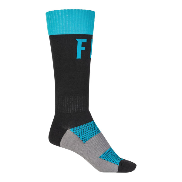 Fly Racing Mx Pro Sock Thin Blue Black Small Medium