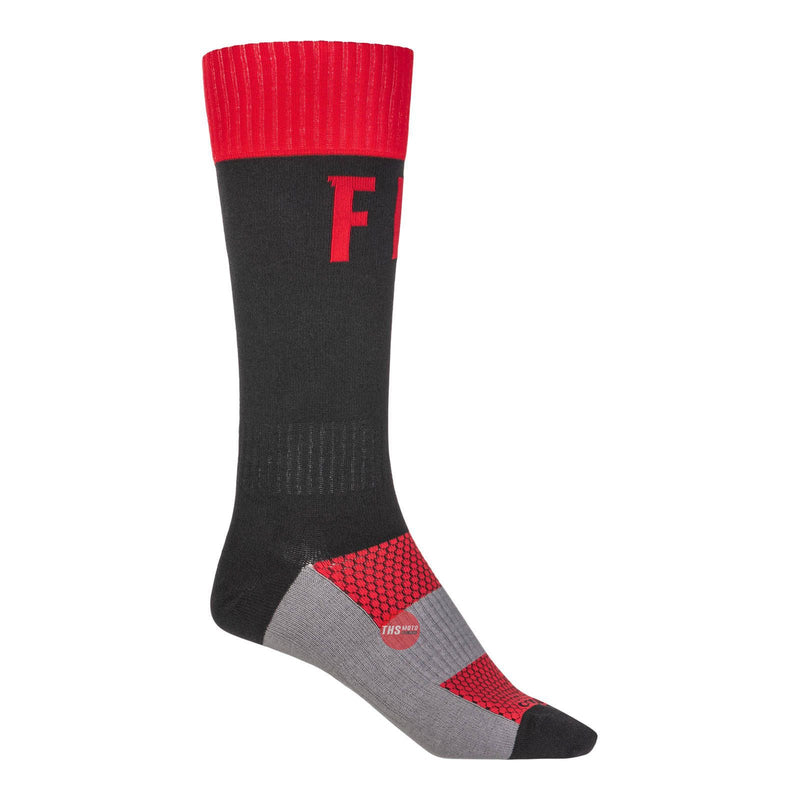 Fly Racing 2022 Mx Pro Sock Thin Red Black Small med