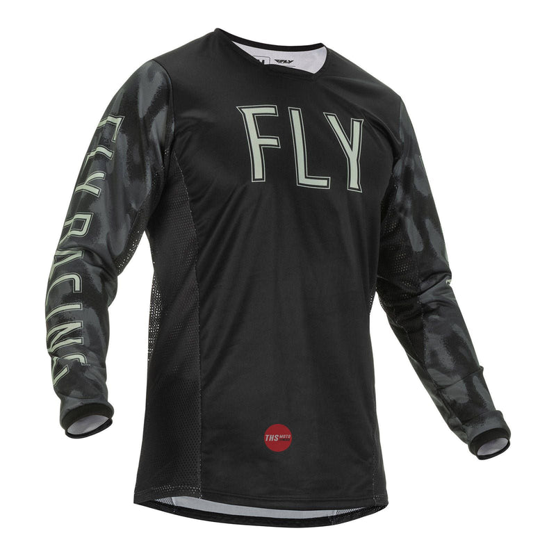 Fly Racing 2022 Kinetic S.e. Tactic Jersey Black Grey Camo Small