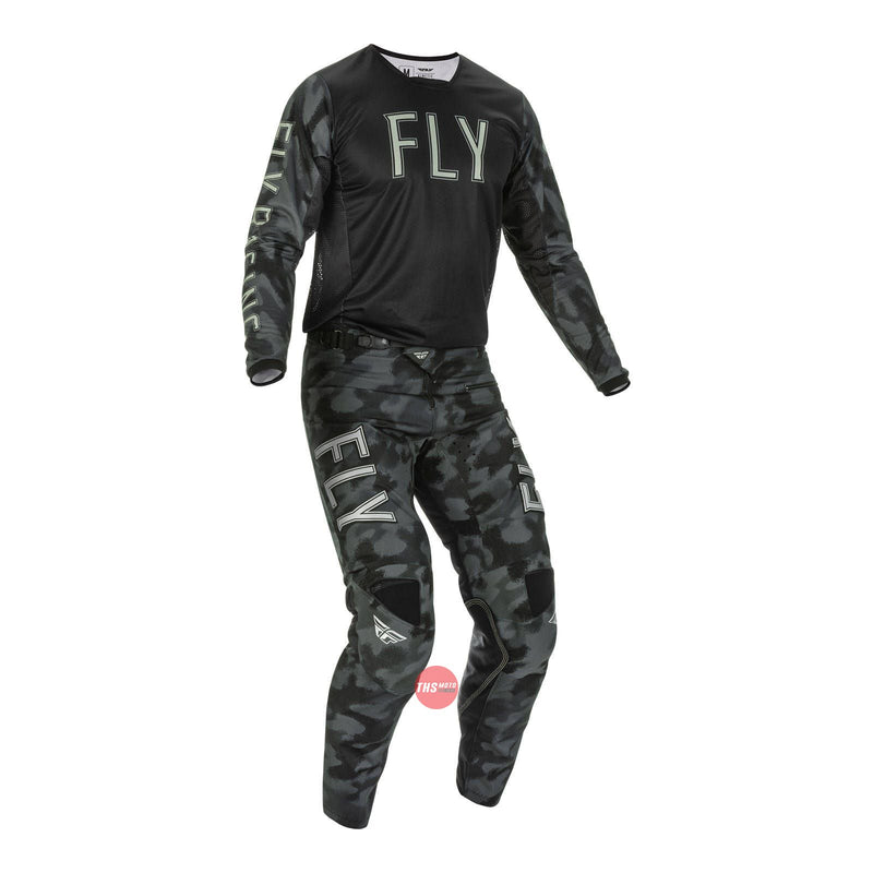 Fly Racing 2022 Kinetic S.e. Tactic Pant Black Grey Camo Waist Size 32 Inches