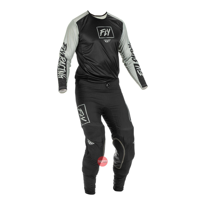 Fly Racing 2022 Lite Hydrogen Jersey Black Grey Medium