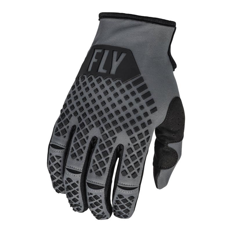 Fly Racing 2023 Youth Kinetic Gloves Dark Grey Black Yl