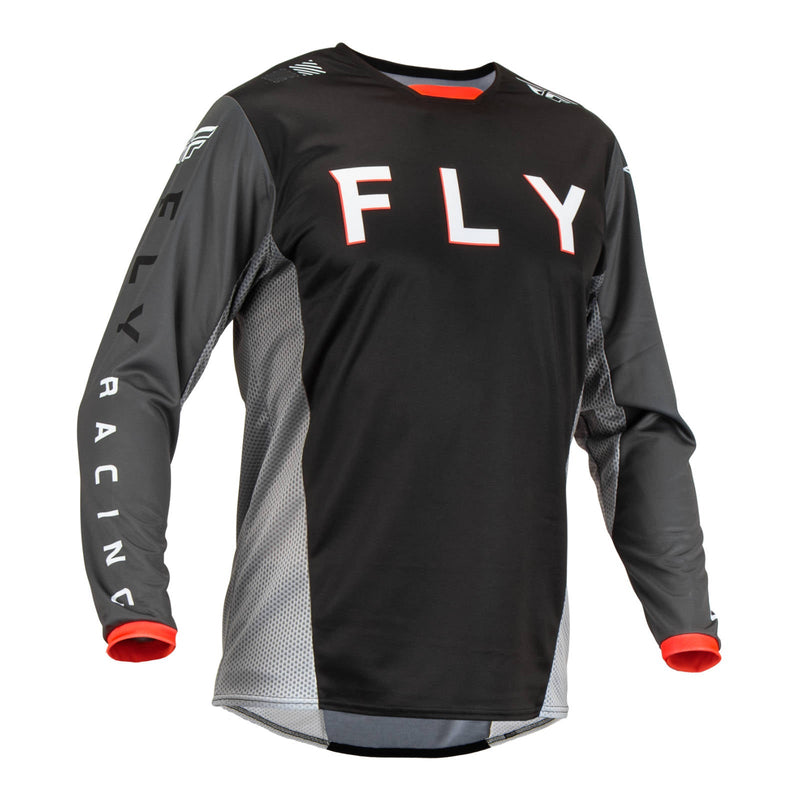 Fly Racing 2023 Kinetic Kore Jersey Black Grey Large