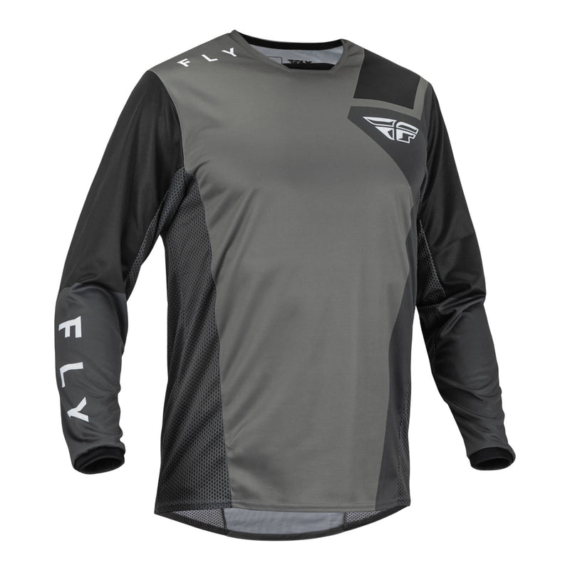 Fly Racing 2023 Kinetic Jet Jersey Grey Dark Grey Black Small