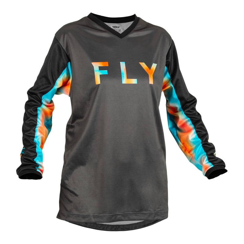 Fly Racing 2023 Womens F-16 Jersey Grey pink blue Medium