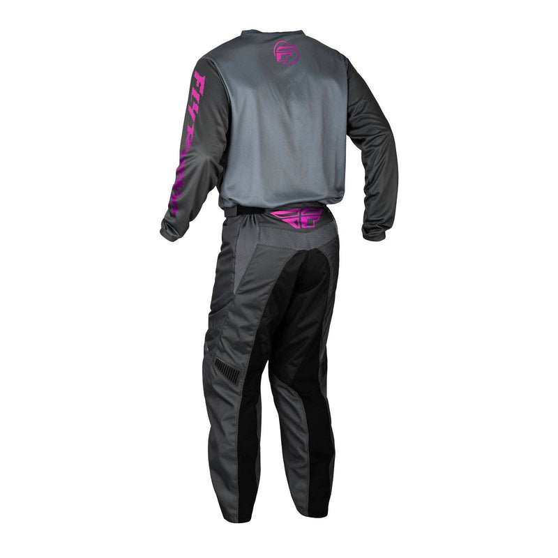 Fly Racing 2024 Youth F-16 Pants - Grey / Charcoal / Pink Size 22