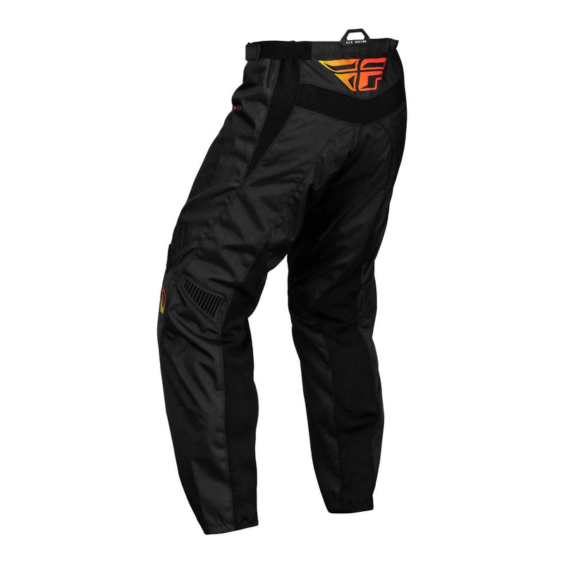 Fly Racing 2024 Youth F-16 Pants - Black / Yellow / Orange Size 20