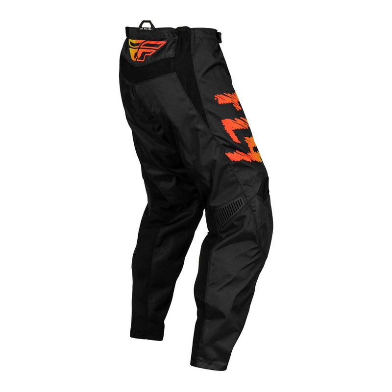 Fly Racing 2024 Youth F-16 Pants - Black / Yellow / Orange Size 20