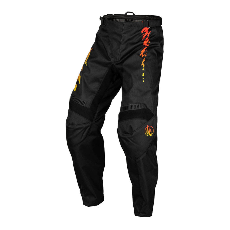 Fly Racing 2024 Youth F-16 Pants - Black / Yellow / Orange Size 20