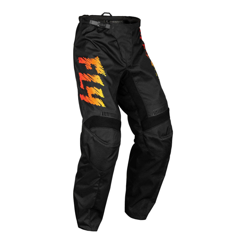 Fly Racing 2024 Youth F-16 Pants - Black / Yellow / Orange Size 22