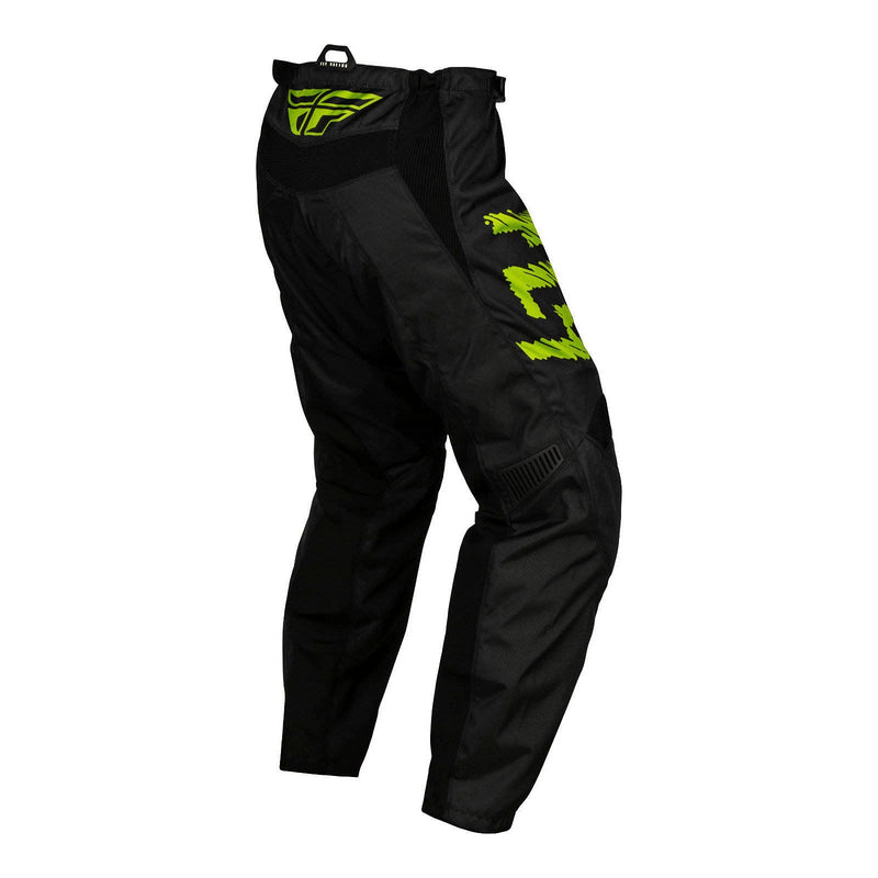 Fly Racing 2024 Youth F-16 Pants - Black / Neon Green / Light Grey Size 24