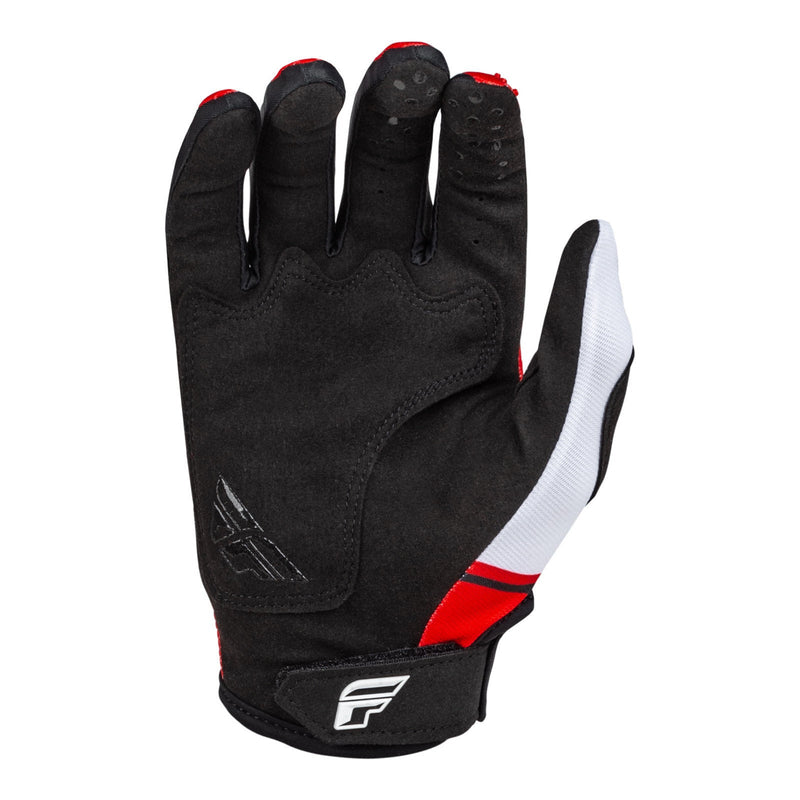 Fly Racing 2024 Youth Kinetic Prix Gloves - Red / White / Grey Size YS