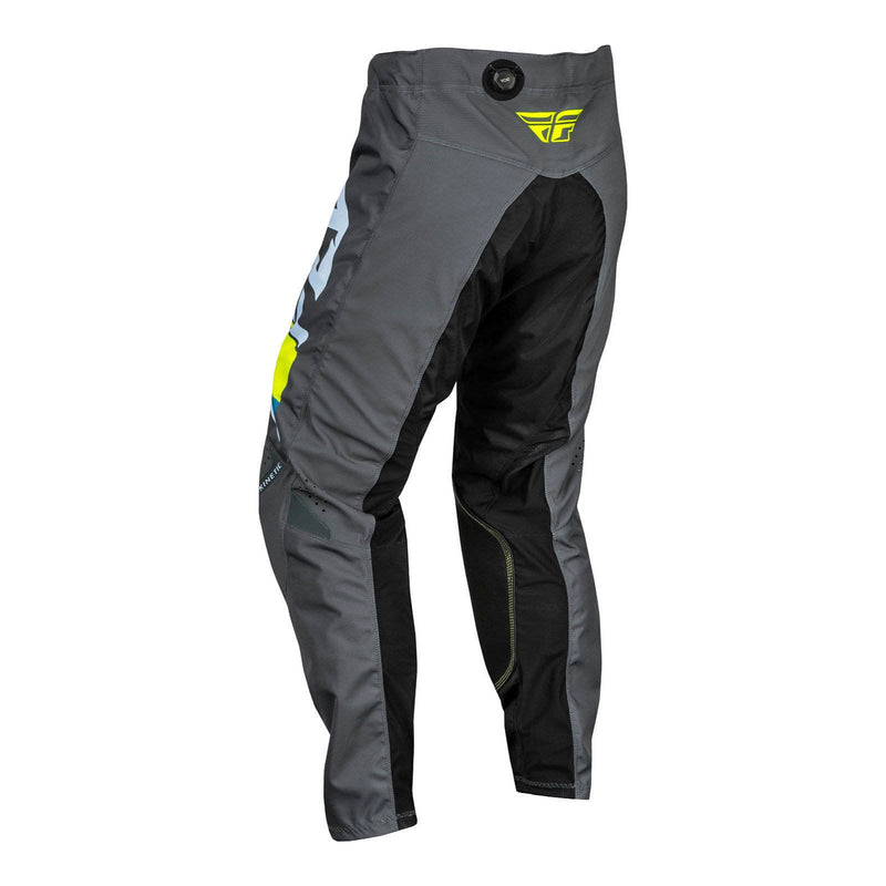 Fly Racing 2024 Kinetic Prix Pants - Ice Grey / Charcoal / Hi-Vis Size 34