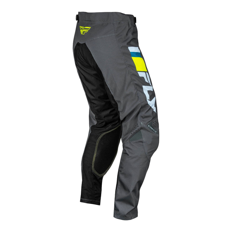 Fly Racing 2024 Kinetic Prix Pants - Ice Grey / Charcoal / Hi-Vis Size 34