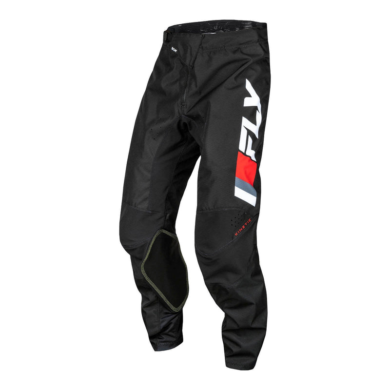 Fly Racing 2024 Youth Kinetic Prix Pants - Red / White / Grey Size 18