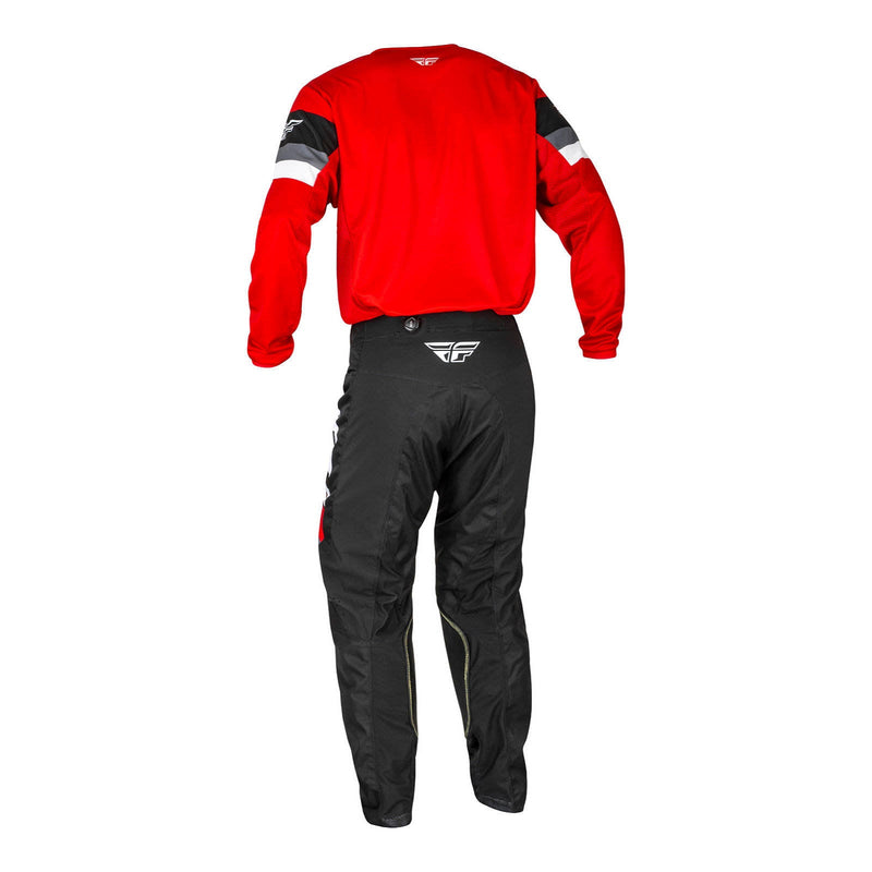 Fly Racing 2024 Youth Kinetic Prix Pants - Red / White / Grey Size 18