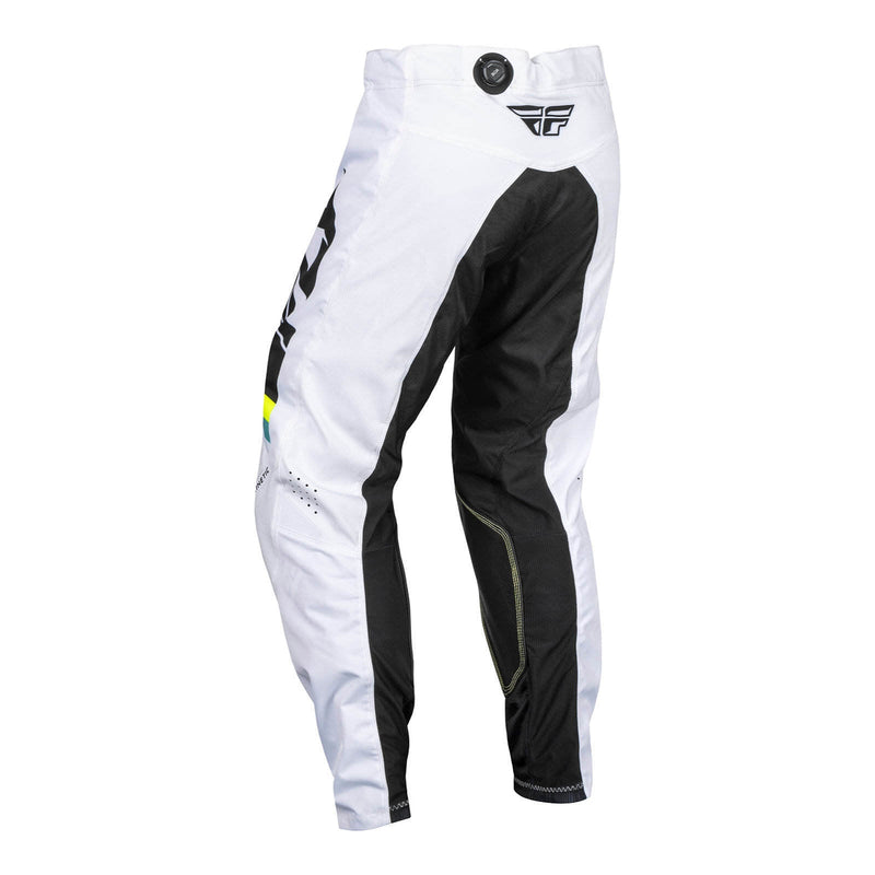 Fly Racing 2024 Kinetic Prix Pants - White / Black / Hi-Vis Size 40