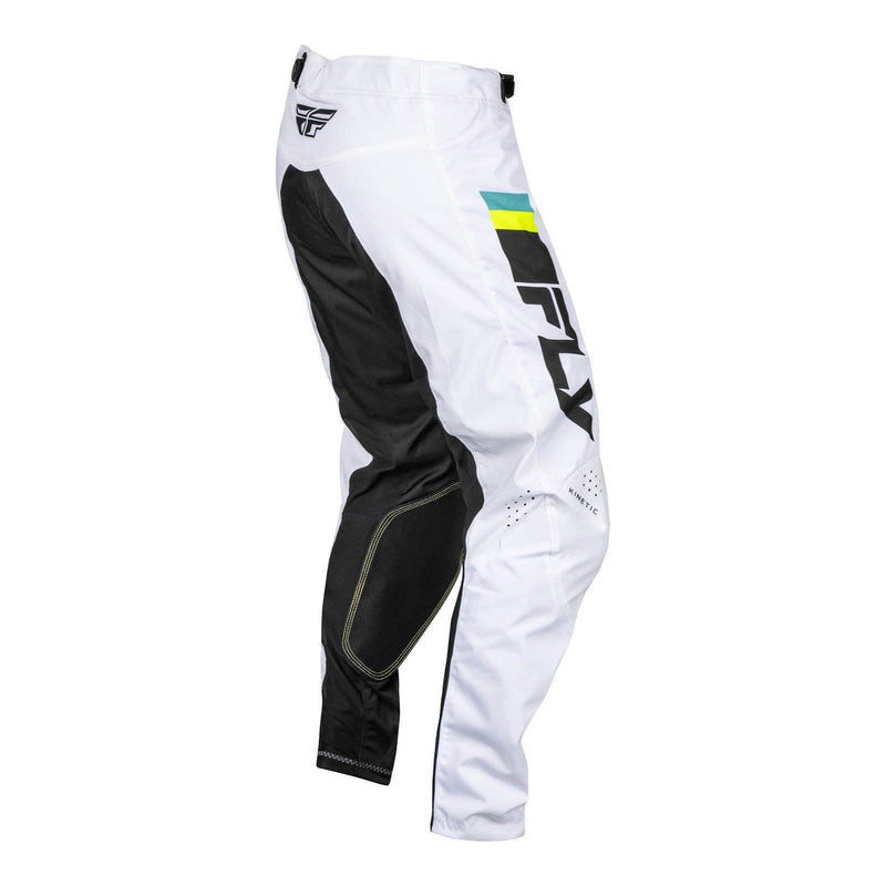 Fly Racing 2024 Kinetic Prix Pants - White / Black / Hi-Vis Size 36