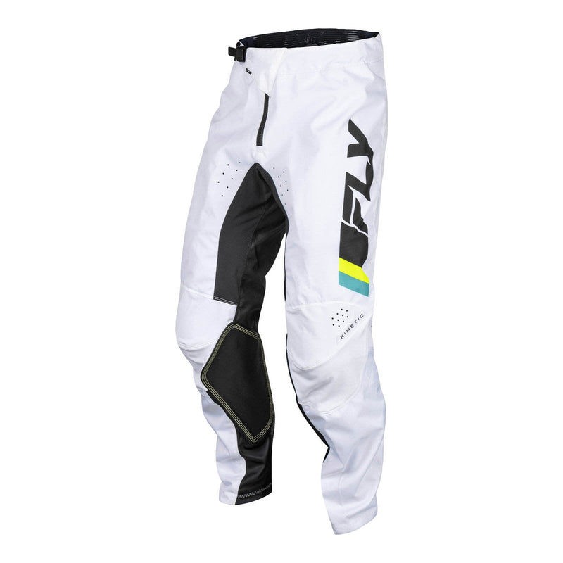 Fly Racing 2024 Kinetic Prix Pants - White / Black / Hi-Vis Size 40