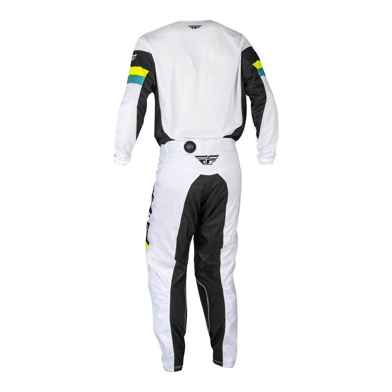 Fly Racing 2024 Kinetic Prix Pants - White / Black / Hi-Vis Size 40