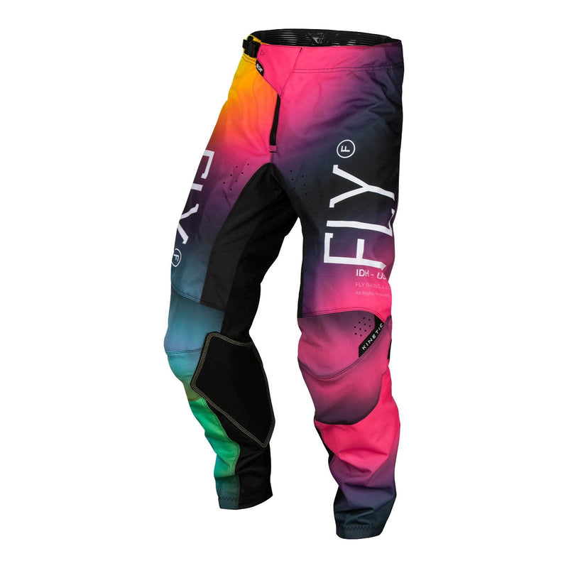 Fly Racing 2024 Youth Kinetic Pants - Fuscia / Electric Blue / Hi-Vis Size 22