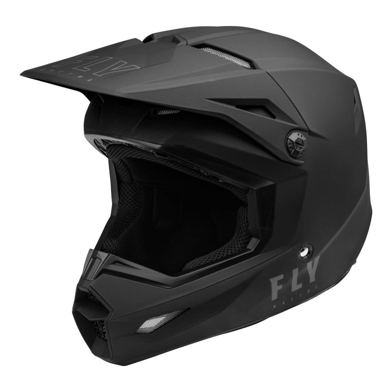 Fly Racing 2024 Youth Kinetic Helmet - Matte Black Size YL 52cm