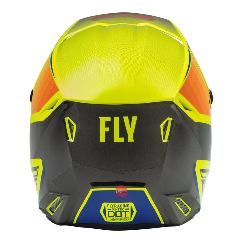 Fly Racing 2022 Kinetic Drift Helmet Blue hi-vis charcoal Size Youth Small 47 48cm