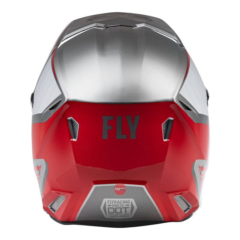 Fly Racing 2022 Kinetic Drift Helmet Charcoal light Grey Red Size Large 59 60cm