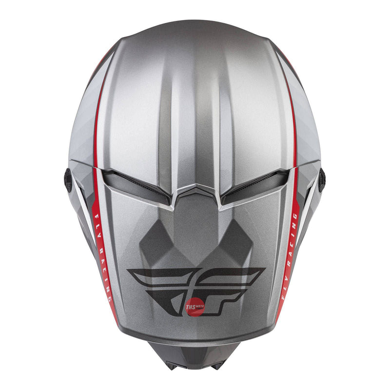 Fly Racing 2022 Kinetic Drift Helmet Charcoal light Grey Red Size Large 59 60cm