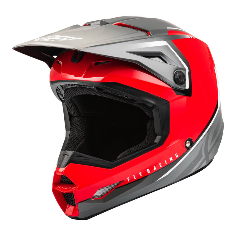 Fly Racing 2023 Kinetic Vision Helmet Red Grey 2X 63cm 64cm