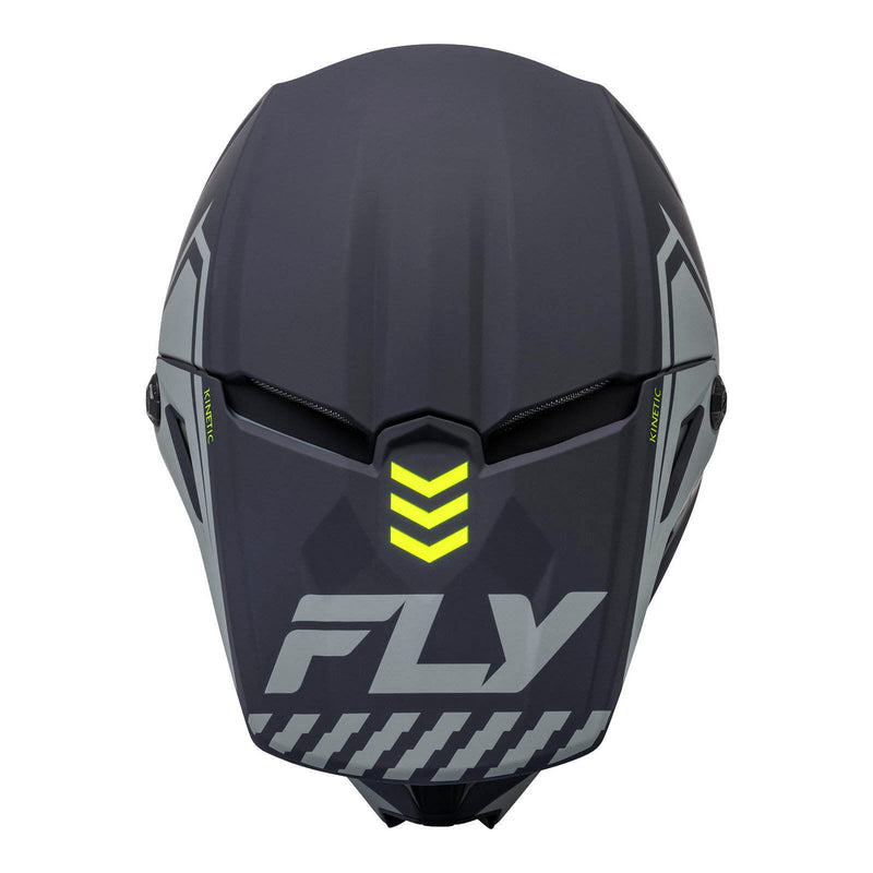 Fly Racing 2024 Kinetic Menace Helmet Matte - Grey / Hi-Vis Size XL 62cm